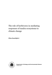 The role of herbivores in mediating responses of tundra ecosystems