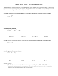 Math 1101 Test 3 Practice Problems