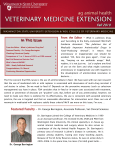 In This Issue - Veterinary Medicine Extension