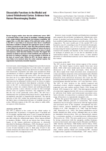 Dissociable Functions in the Medial and Lateral Orbitofrontal Cortex