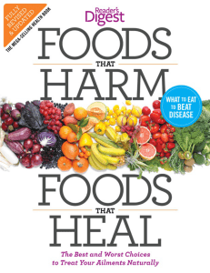 Foods that Harm and Foods that Heal The Best and Worst Choices
