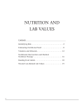 nutrition and lab values