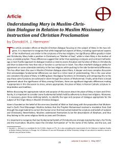 Article Understanding Mary in Muslim-Chris