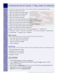 Citizenship Study Guide 1: Welcome to America