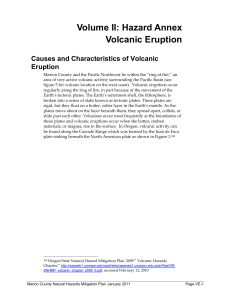 Volume II: Hazard Annex Volcanic Eruption