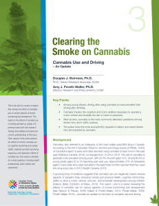 Clearing the Smoke on Cannabis: Cannabis Use and Driving – An