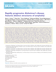 Rapidly progressive Alzheimer`s disease features
