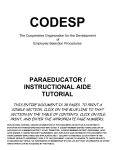 paraeducator / instructional aide tutorial