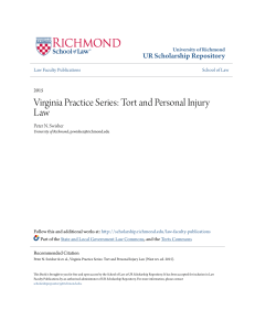 Virginia Practice Series: Tort and Personal Injury Law