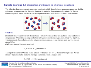 Sample Exercise 3.1 Interpreting and Balancing Chemical Equations