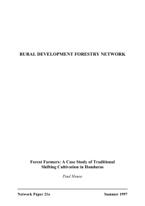 Forest Farmers: A Case Study of Traditional Shifting Cultivation in