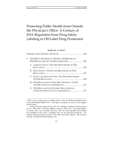 Protecting Public Health from Outside the Physician`s Office: A