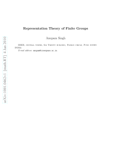 Representation Theory of Finite Groups