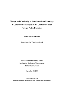 Change and Continuity in American Grand Strategy - SAS