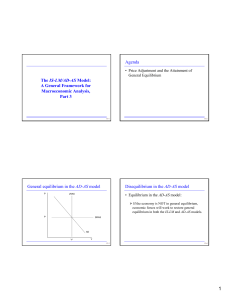 The IS-LM/AD-AS Model: A General Framework for Macroeconomic