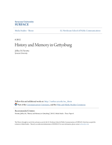 History and Memory in Gettysburg - SUrface