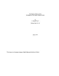 Working Paper No. 86 - Levy Economics Institute of Bard College