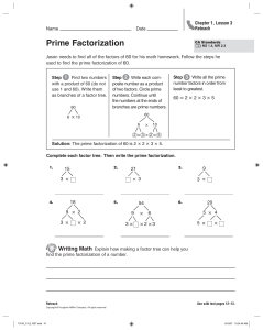 Prime Factorization