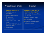 Vocabulary Quiz Exam 1 - BYU Physics and Astronomy