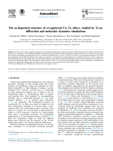 Ta alloys, studied by X-ray diffraction and molecular dynamics