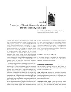 Prevention of Chronic Disease by Means of Diet and Lifestyle
