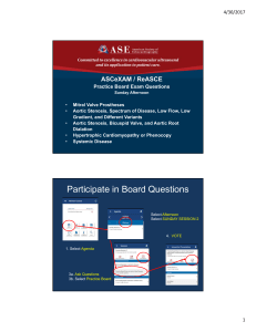 Practice Board Exam Questions on Aortic Valve Disease