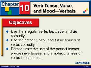 Verb Mood, Voice, and Tense Notes