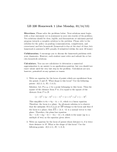 LB 220 Homework 1 (due Monday, 01/14/13)