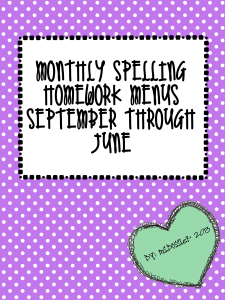 Spelling Homework Packet