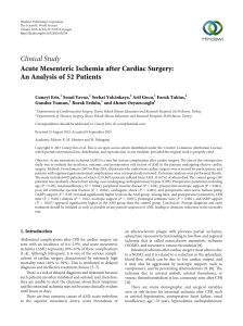 Acute Mesenteric Ischemia after Cardiac Surgery: An Analysis of 52