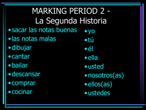 MARKING PERIOD 2 - La Segunda Historia