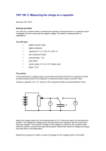 TAP 126- 2: Measuring the charge on a capacitor