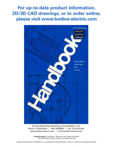 For Bodine`s Handbook on small motors, gearmotors