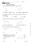10-6 Practice Trigonometric Ratios