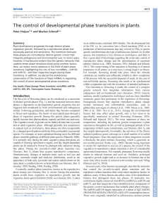 The control of developmental phase transitions in plants