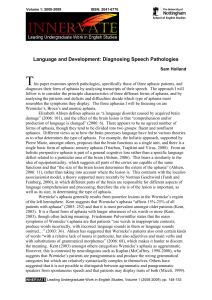 Language and Development: Diagnosing