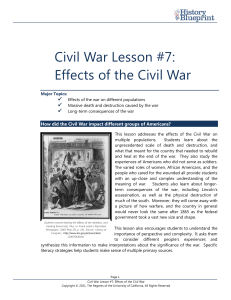 Civil War Lesson #7: Effects of the Civil War