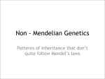 Non - Mendelian Genetics