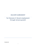 Delivery agreement for outcome 4: Decent employment through