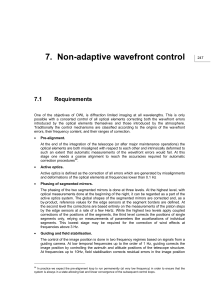 7. Non-adaptive wavefront control