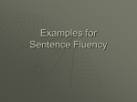 Examples for Sentence Fluency