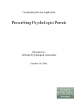 Prescribing Psychologist Permit - Nebraska Psychological Association
