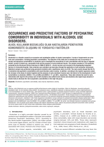 occurrence and predictive factors of psychiatric