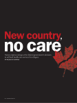 New country, no care. - Registered Nurses` Association of Ontario