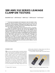 300 and 310 Series Leakage Clamp-on Testers