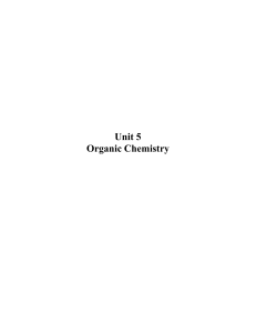 Unit 5 Organic Chemistry