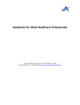 Guidelines for Allied Healthcare Professionals