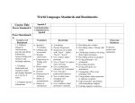 Spanish II – Standards and Benchmarks