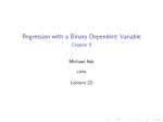 Regression with a Binary Dependent Variable
