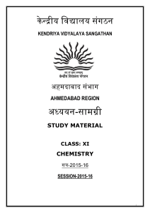 Study Material - Class- XI- Chemistry